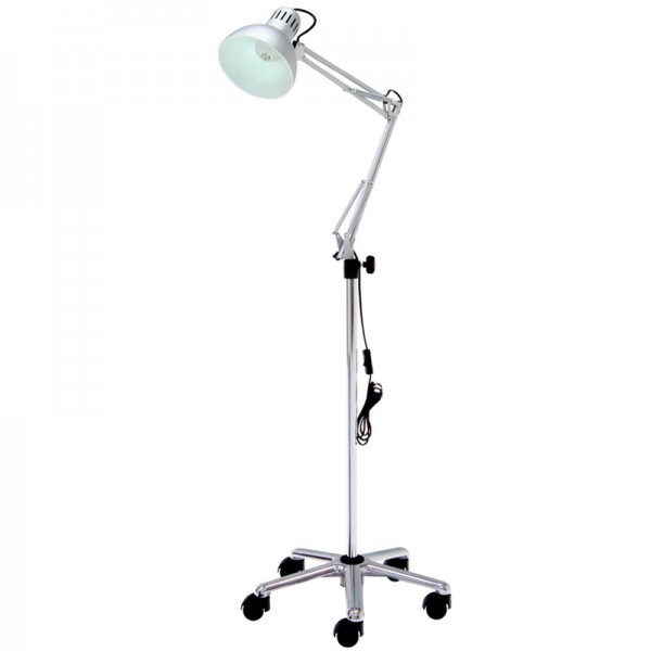 Lámpara para diagnóstico y exploración médica: Foco orientable, lámpara LED de 10W y peana de aluminio